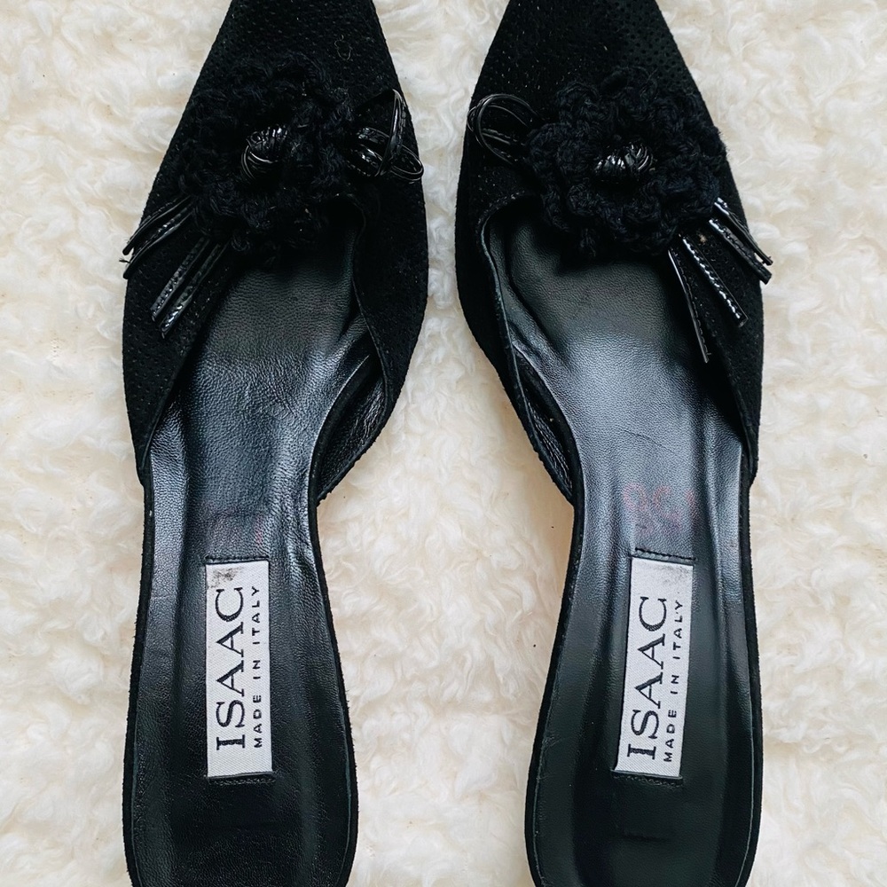 Isaac Made In Italy Black Fabric Mules
Size: 7N